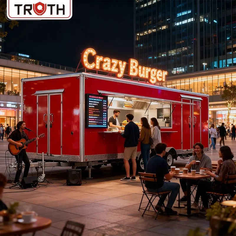 Commercial Mobile Food Trailer with Bathroom